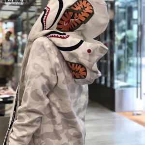 A BATHING APE ABC CAMO High Quality Pure Cotton Version Luminous Spots SHARK FULL ZIP HOODIE MENS AND WOMEN - Herrenbeklei...