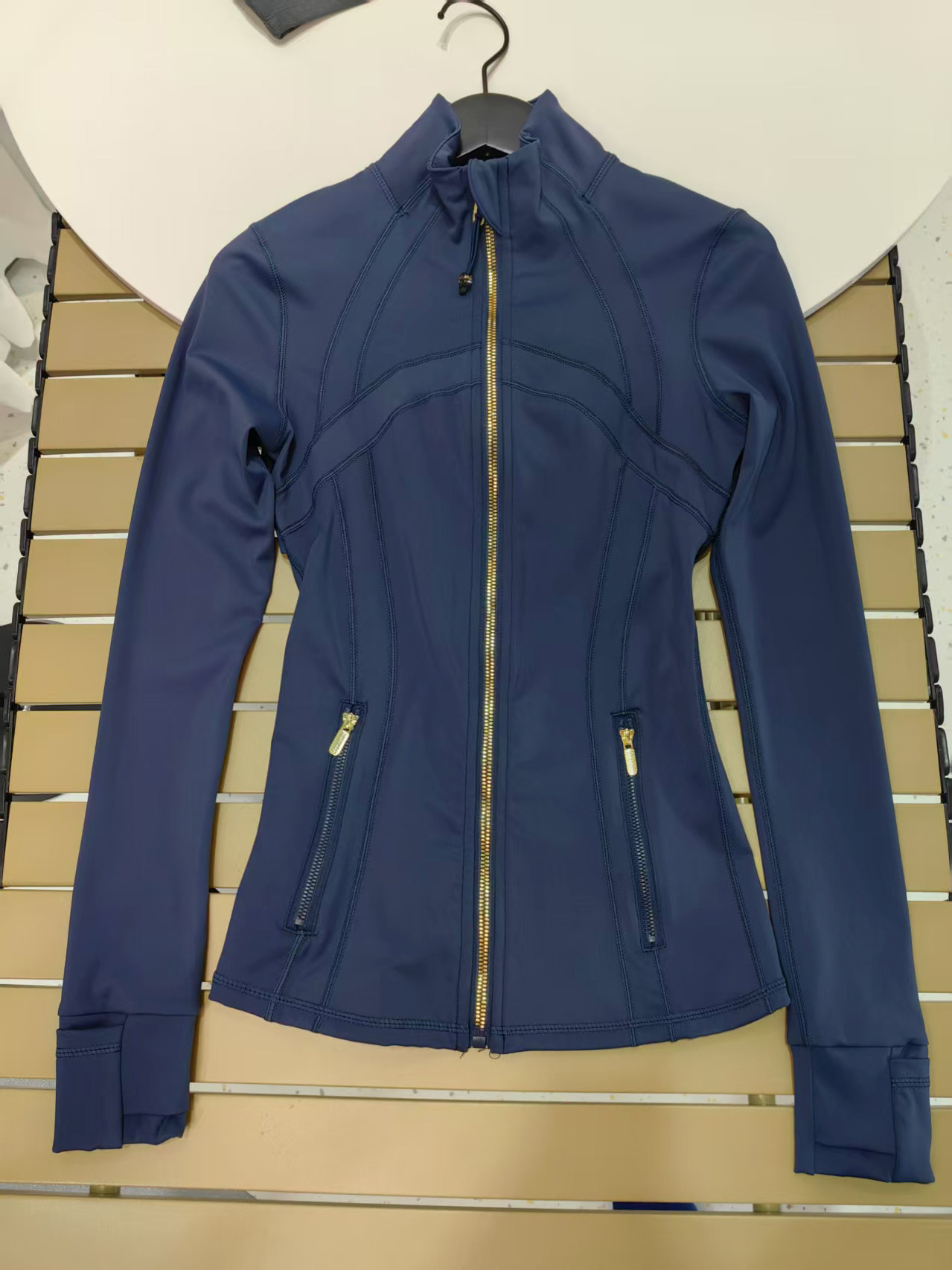 Women's Slim-Fit Gold-Zip Define Jacket Yoga Hoodie With Moisture-Wicking Fabric UPF Protection And Rose Gold Accents 7 Co...