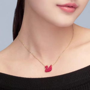 SwarovskiRed SWAN (large) ICONIC SWAN Fashion Necklace For Women