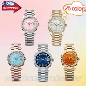 Wristwatches Mens Automatic Mechanical Watches 36/41mm 904L Full Stainless Steel Diamond Bezel Waterproof Luminous Gold Wa...