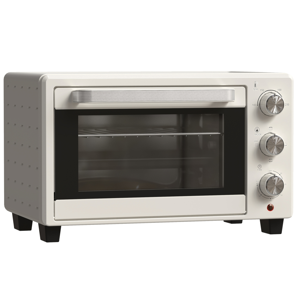 Minibackofen Mit Drehspieß, Backofen Kleine 21 L Toasterofen Mit 1 Drahtgestell Und 1 Backblech, 3 Kochmodi, 100 °C-230 °C...