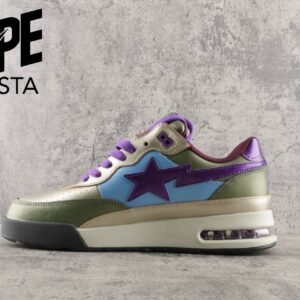 A BATHONG APE Bape ROAD STA Patent Leather Trendy Casual Low Cut Fashionable Board Shoes Green Air Max Men And Women - Schuhe