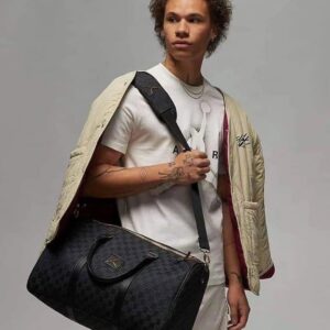 NikeJORDAN Checkerboard Patterned Floral Luggage Bag, Travel Bag, Couple's Shoulder Bag FJ6787-011 - Andere Sportarten