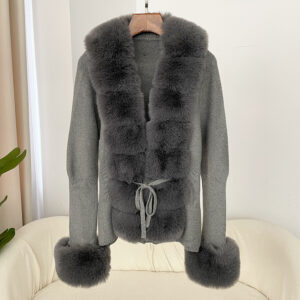 Women's Clothing hot selling spring and autumn cardigan fur coat new fox fur sweater women's knitted sweater - Damenbeklei...