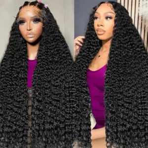 Brazilian Curly Human Hair Wig 13X6 HD Lace Frontal Wig 13x4 Transparent Lace Front Wig 30 32 Inch 4x4 6x6 Closure Wig For...
