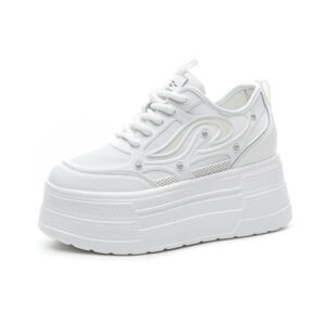 Mesh White Women's Shoes 2025 New Spring And Autumn Style Thick Bottom Women's Shoes - Schuhe | Technik & Gadgets