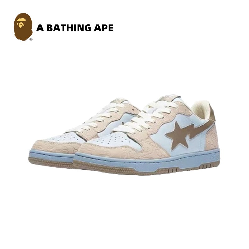 A BATHING-APE Bape-STA SK8 DUNK NO.93 Classic Low Help Flash Star Contrast Fashion Board Shoes Casual Skateboarding Shoes ...