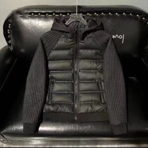 Men's Jacket Winter Patchwork Thickened Fashionable Coat Versatile Wheat Ear Fashion Duck Down Warm Turn-Down Collar - Her...
