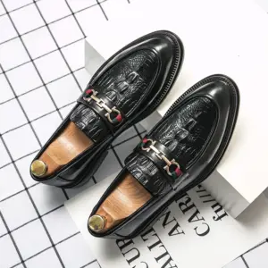autumn Fashion Trend Pointed Casual Leather British Retro Lazy Business Bean Men's Shoes - Schuhe | Technik & Gadgets
