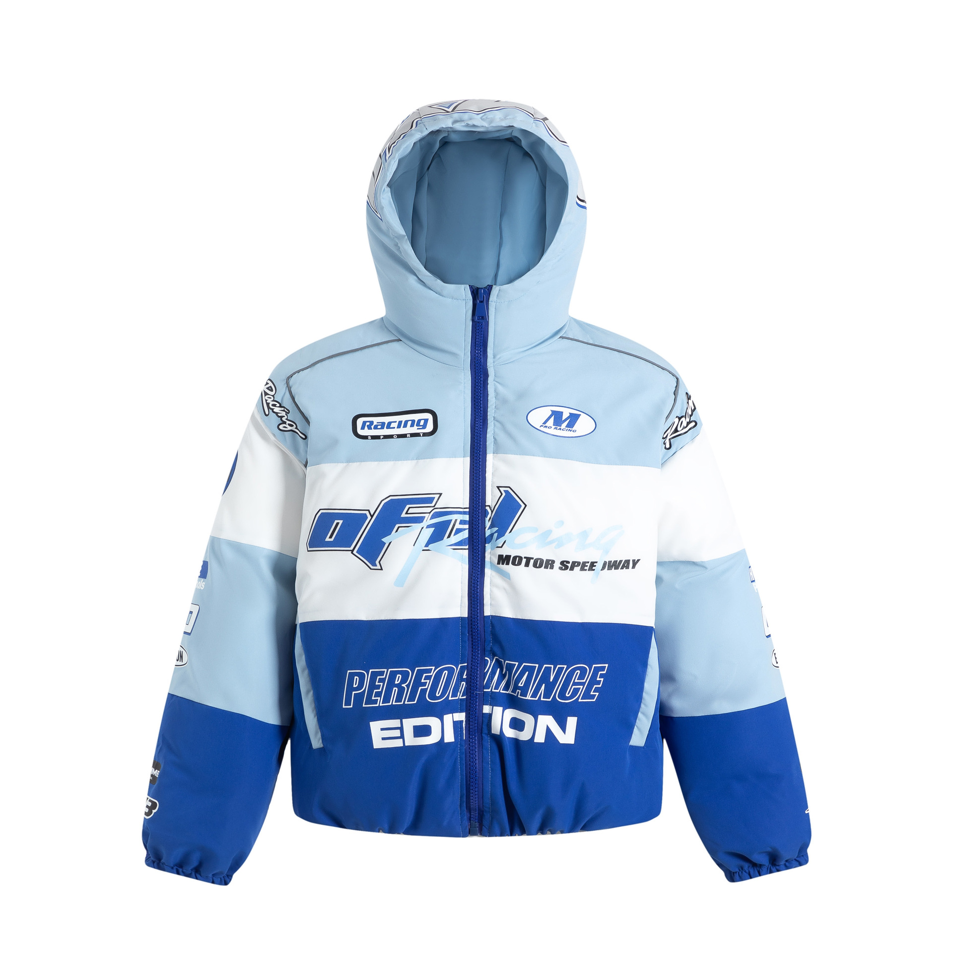 Men's Clothing Club American motorcycle racing suit jacket autumn and winter 2023 new quilted thickened hooded jacket cott...