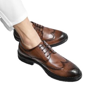 Large size business hairstylist men's casual British style shoes, Block leather shoes - Schuhe | Technik & Gadgets