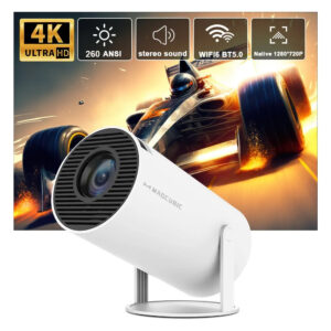 Maubic Projector HY300 Pro 4K Android 11 Dual Wifi6 260ANSI Allwinner H713 BT5.0 1080P 1280*720P Home Cinema Outdoor - Com...