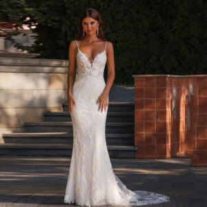 Women's Clothing sling light wedding dress new bride fishtail out of the door yarn high end lace dress small tail female -...