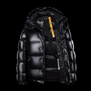 Men's Clothing 2024 new white duck down men's warm trendy brand shiny short thick hooded jacket black green - Herrenbeklei...