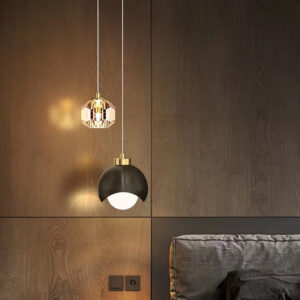 Modern Simple Crystal Pendant Light Bedroom Bedside Hanging Lamp Nordic Minimalist Long Line Living Room Home Decor - Home...