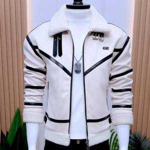 Men's Clothing Winter Jacket Deerskin Plus Velvet Thick Warm Lapel Slim Short Casual Top Coat - Herrenbekleidung