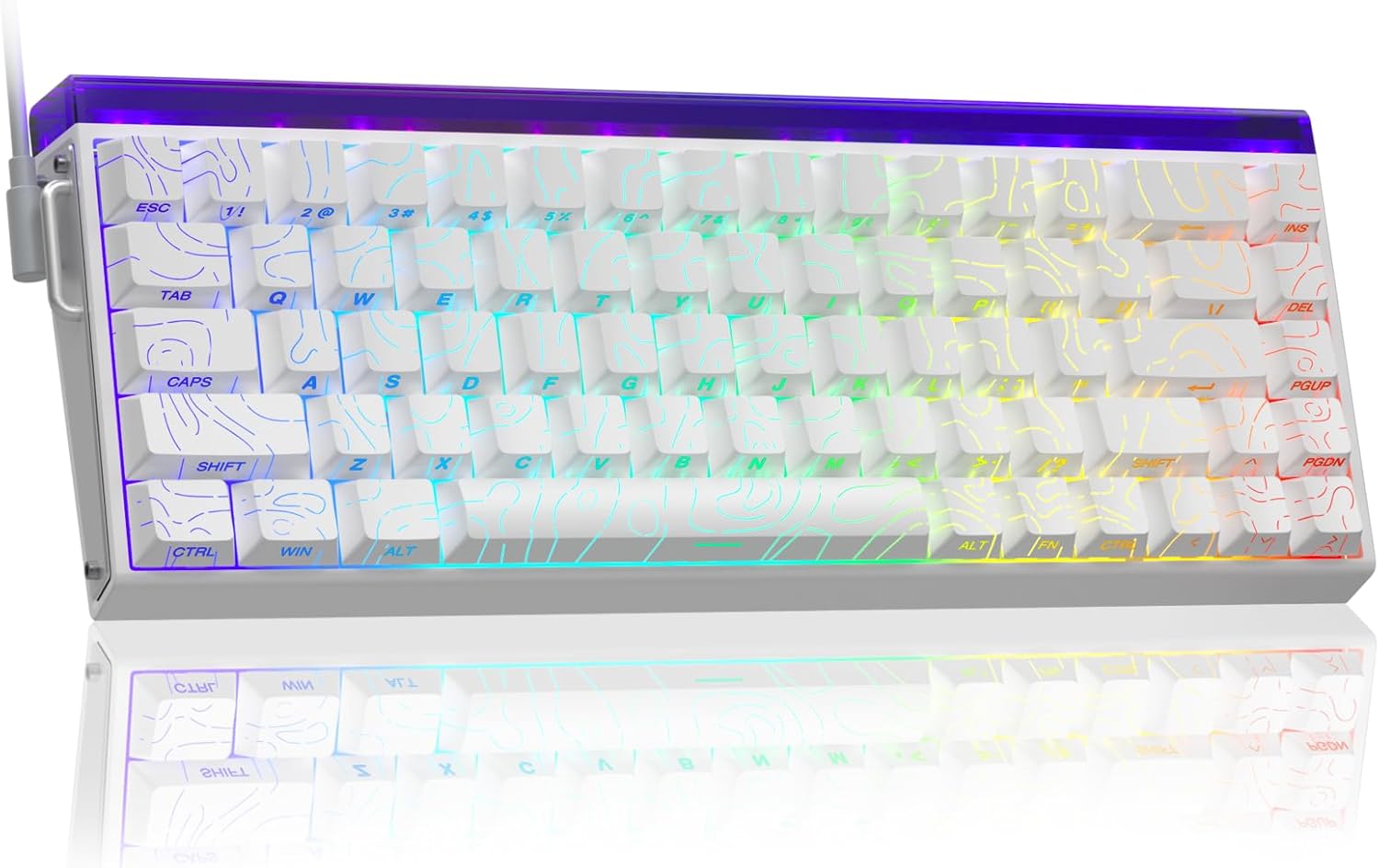 AULA Hero 68 HE 60% Gaming Keyboard Wired, Hall Effect Magnetic Switch Keyboard With 8K Hz Polling Rate, Side Printed PBT ...
