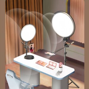 Professional LED Ring Light With Adjustable Stand & Remote – 3-Color Temperature Dimmable Beauty Light For Live Streaming ...