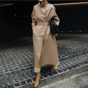 Women's fashion in the long trench coat light cooked coat - Damenbekleidung | Technik & Gadgets