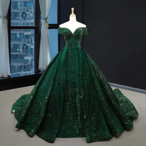 Women's Clothing supply new performance one shoulder green fantasy trailing tutu wedding dress wholesale - Damenbekleidung