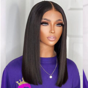 16"Double Drawn Bone Straight Human Hair Wigs 4*4Closure Bob Wig Glueless wig - Haircare Products | Technik & Gadgets