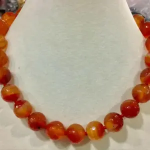 Chains Natural 14mm Faceted Agate Round Gemstone Necklace 18 " - Geschenke | Technik & Gadgets