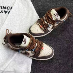 [Customized Sneakers] Nike Dunk Decayed Wood Don't Fall Street Style Cool Handsome Brown - Schuhe | Technik & Gadgets