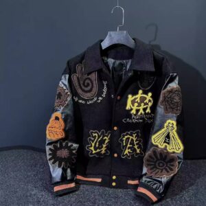 Men's Clothing Retro High End Baseball Jacket For Men, Spring And Autumn Jacket, Woolen Coat, Young Men And Women Couple E...