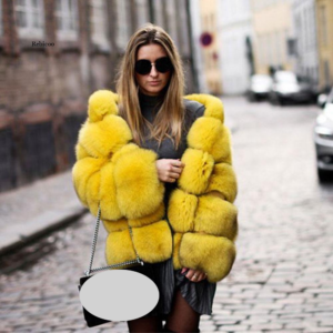 Women's Clothing Fur Jackets With Hoods And Spliced ​​Jackets Artificial Fur - Damenbekleidung | Technik & Gadgets