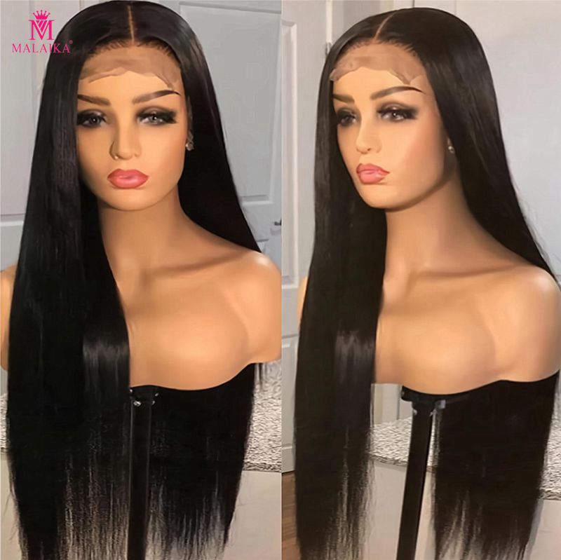 4x4 Lace Wigs Human Hair 180% Density Straight Brazilian Virgin Hair Lace Front Wigs Human Hair Wigs For Black Women Human...