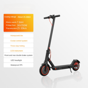 HS-04 36V 7.8Ah Electric Scooter 8.5" Tires Up To 19 Miles Range 350W Motor 16 MPH Portable Folding Commuting Electric Sco...