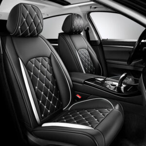 New Crown All-inclusive Full Leather Diamond Four Seasons Car Cushion Four Seasons Universal Dog Head Cartoon Car Seat Cov...