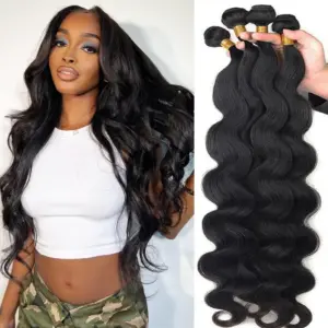 Loose Body Wave Remy Human Hair Bundles Unprocessed Virgin Water Wave Extensions Deal - Haircare Products