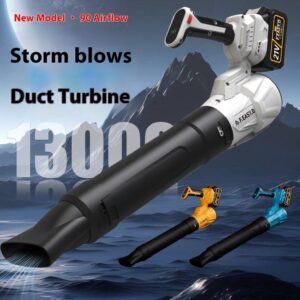 Cordless Lithium-Ion Leaf Blower - Powerful 21V Battery-Powered Garden Blower For Dust, Leaves & Snow, Lightweight & Quiet...