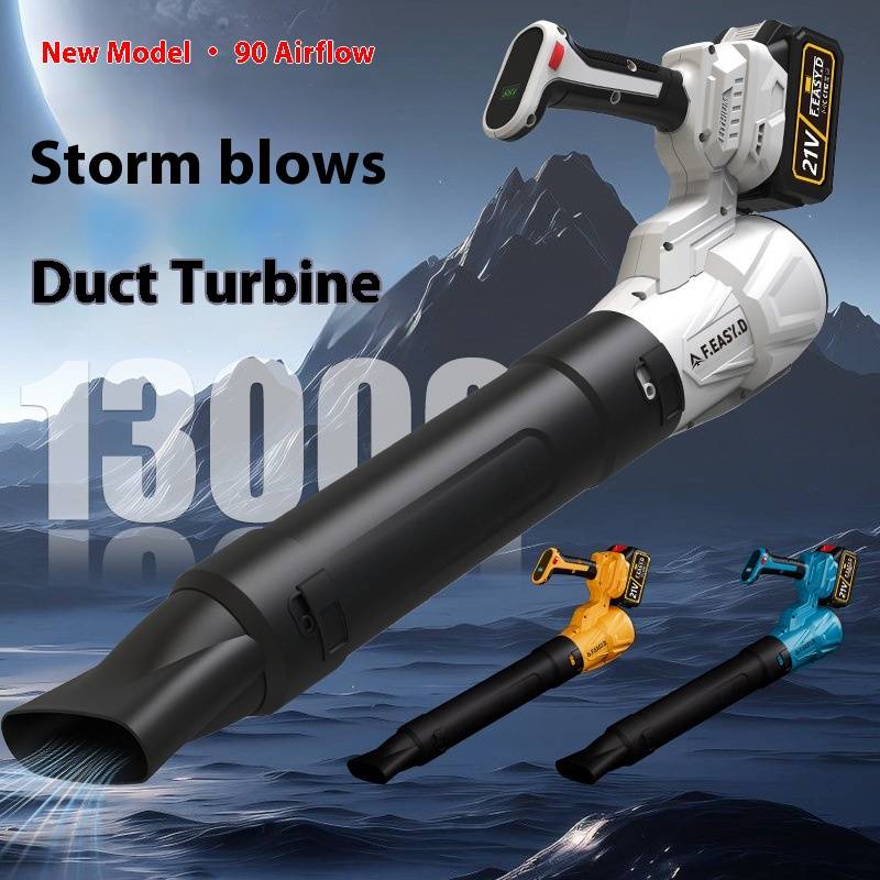 Cordless Lithium-Ion Leaf Blower - Powerful 21V Battery-Powered Garden Blower For Dust, Leaves & Snow, Lightweight & Quiet...