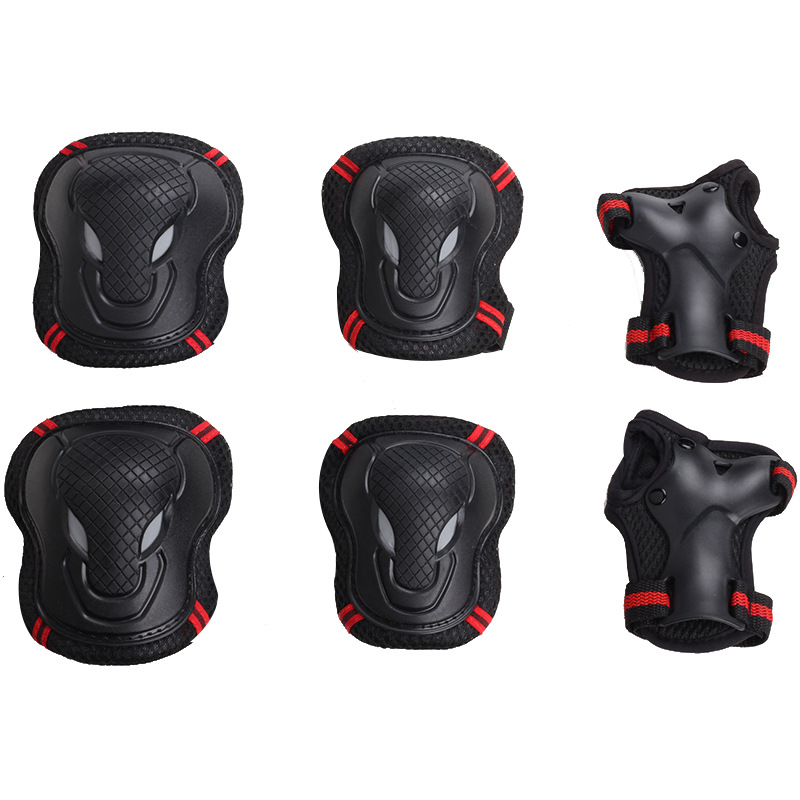 Protective Sports Gear For Ice Skating Men Women Roller Skating Knee Pads Wrist Braces Children's Bull Wolf Face Elbow Pad...