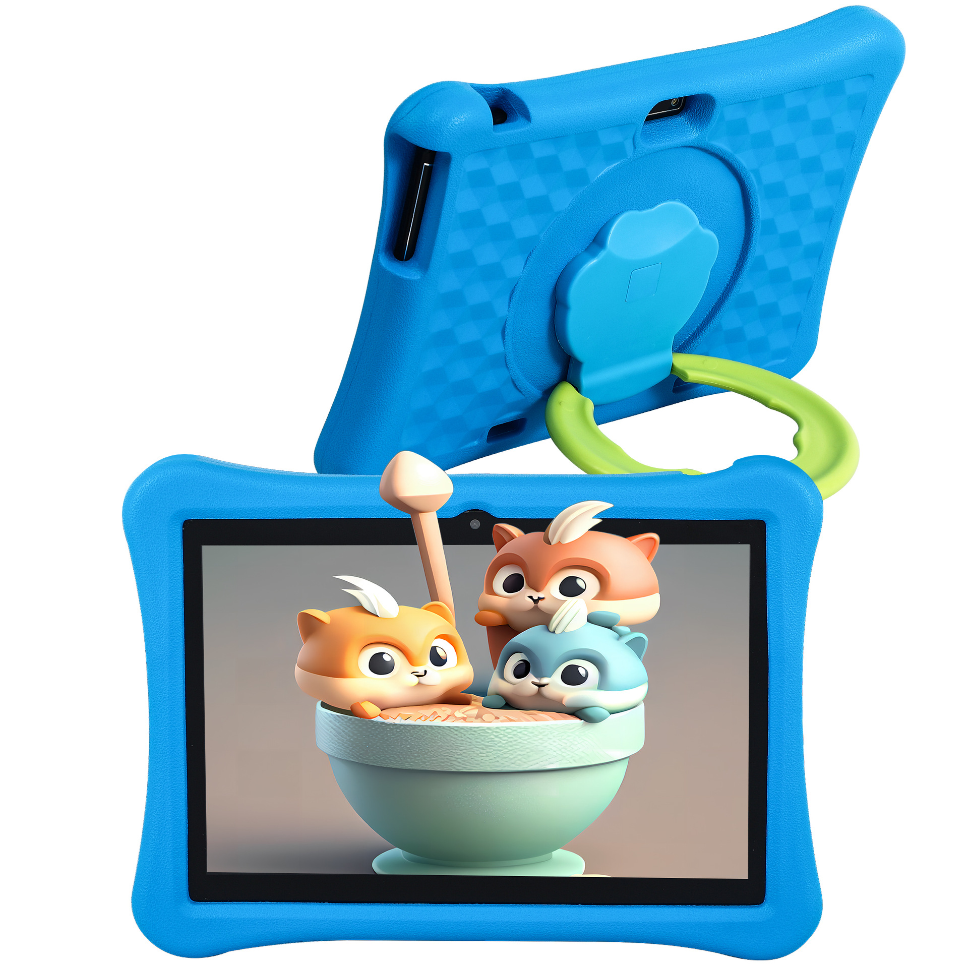 10,1" WiFi 6 Kinder-Tablet mit Octa-Core Android 14, 64 GB Speicher, Kindersicherung und EVA-Hülle – Robustes und lehrreic...