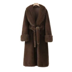 Luxury Faux Fur Coat With Fox Collar – Mid-Length Winter Jacket For Women (M-XL)​ - Damenbekleidung | Technik & Gadgets