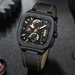 Quartz Rock Non-Mechanical For Men, Luminous Waterproof Square High-End Men's Watch - Herrenschmuck | Technik & Gadgets