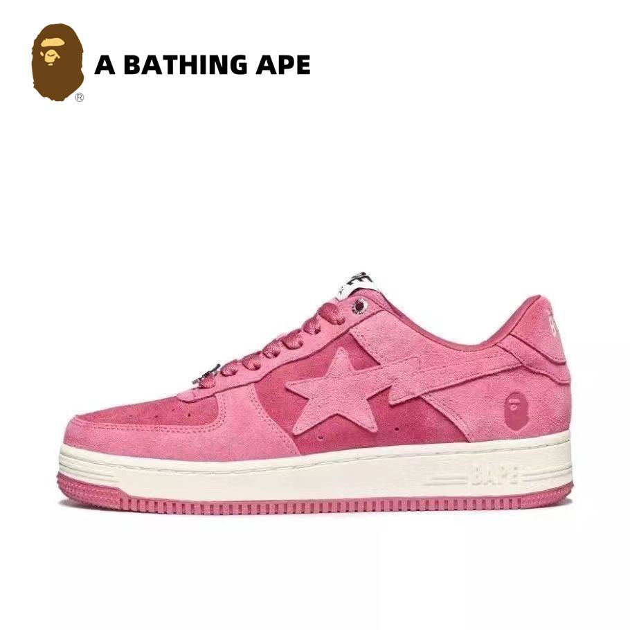 A BATHING-APE Classic Lacquer Leather Double Splicing Trendy Fashion Board Shoes Air Force No.1 Board Shoes Men's And Wome...