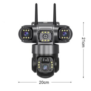 Security Cameras Solar 4G Outdoor Waterproof Ball Machine HD Monitoring Without Wiring Mobile Phone Remote Viewing Probe -...