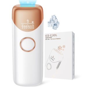 Painless IPL Laser Removal Device With 5℃ Ice Cooling, 3-in-1 Permanent Hair Remover For Women & Men Gold - Körperpflegege...