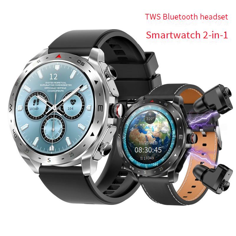 Electronics T95 Earphone Watch Two In One Men's Smart Watch Bluetooth Call Sports Health Smartwatch - Computer