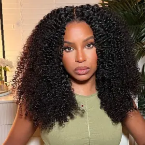 Mongolian Kinky Curly Human Hair Lace Front Wig 13x4 for Women 180% 200% Density - Haircare Products | Technik & Gadgets