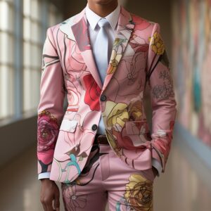 Men's Clothing 3D digital printing suit cos party stage nightclub shiny cool performance suit - Herrenbekleidung