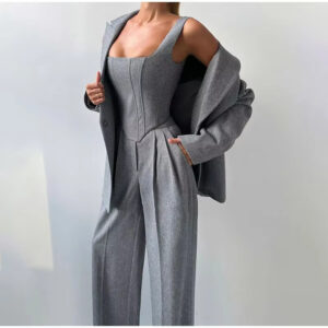 Women's Clothing Women's Fashion Casual Suits Elegant Women's Suit Jackets, Coats And Trousers Three Pieces - Damenbekleidung