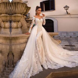 White tube top lace fishtail wedding dress fashion temperament - Damenbekleidung | Technik & Gadgets