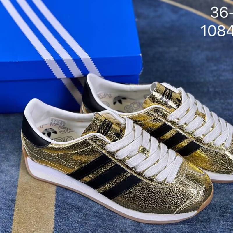 Adidas Origins COUNTRY OG Comfortable, Versatile, Anti Slip, Wear Resistant, Low Cut Lifestyle Casual Shoes Neutral Gold B...