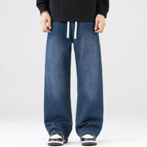 Large Size Men's Wholesale Spring New Loose Wide-leg Jeans Men's Trendy Brand Drape American High Street Straight Jeans - ...