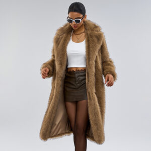Women's Clothing Autumn And Winter Long Fur Suit Collar Coat Artificial Fur Coat - Damenbekleidung | Technik & Gadgets